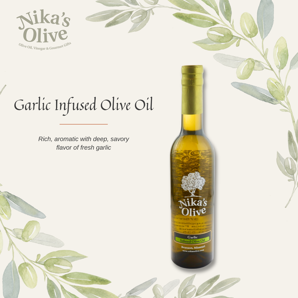 Garlic Infused Extra Virgin Olive Oil — Nika's Olive | Ultra